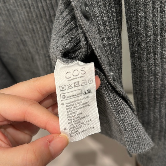 COS Wool Ribbed Cardigan - Picture 4 of 6